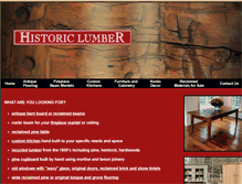 Tablet Screenshot of historiclumber.ca